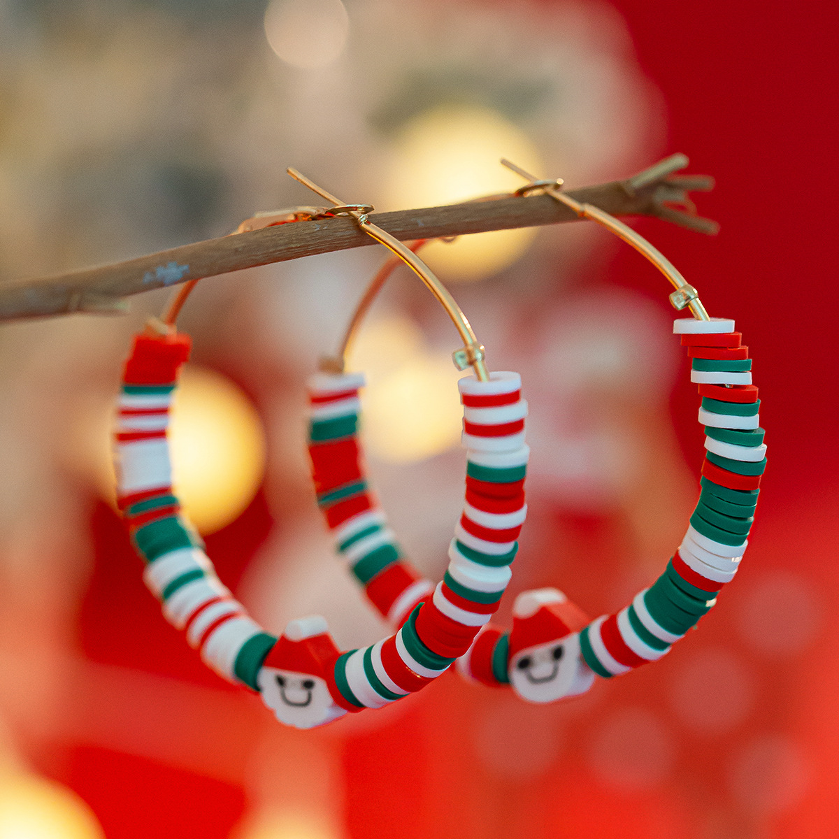 Colorful Soft Ceramic Set With Personalized Hand Drawn Geometric Earrings For Women_voghion.com
