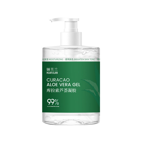 Huafran Curaçao Aloe Vera Gel 99% hydrating and moisturizing men's and women's facial cream after-sun repair large-capacity aloe vera gel