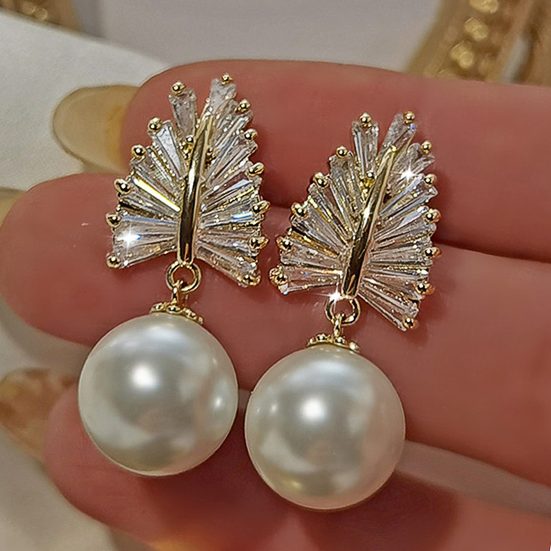 Cao Shi baroque style imitation pearl ea...