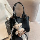 2025 New Fashion Simple High-end Texture Litchi Pattern Portable Bucket Bag Stylish All-match Commuter Crossbody Bag Women's Bag