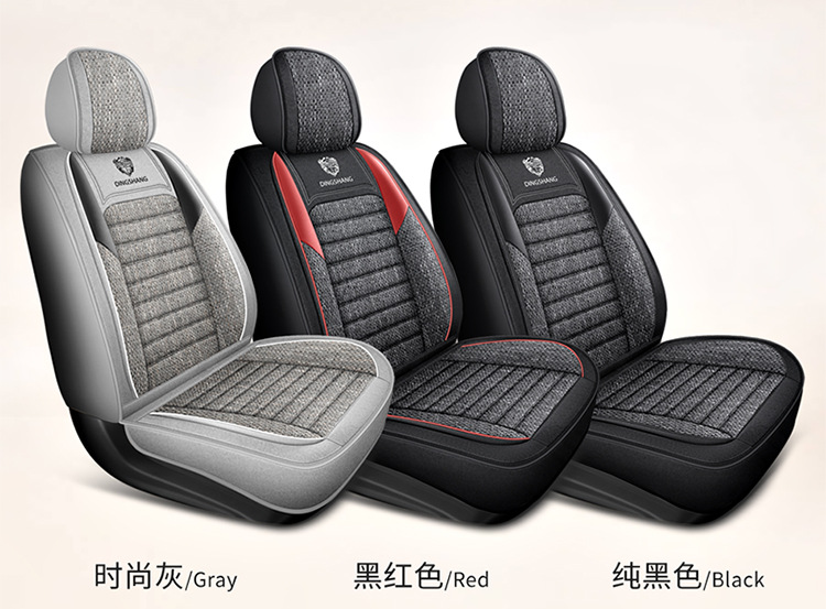 Car Seat Covers for All Seasons, Fully Enclosed, Made of Coarse Linen Fabric, Breathable Summer Seat Covers, Wholesale for Export