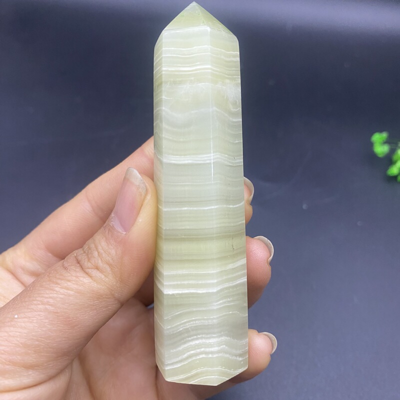天然阿富汗玉柱子小摆件水晶雕刻件桌面摆件手工雕刻件装饰 买一送一 图 2
