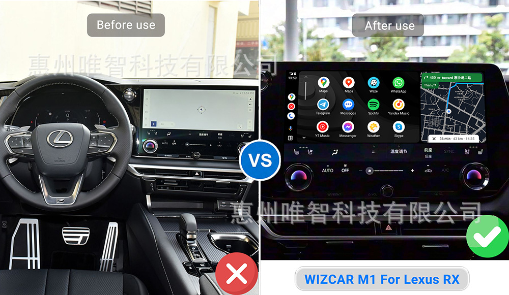 Lexus Rx Es Nx Ux Wizcar M1 Google Waze Maps Spotify Music