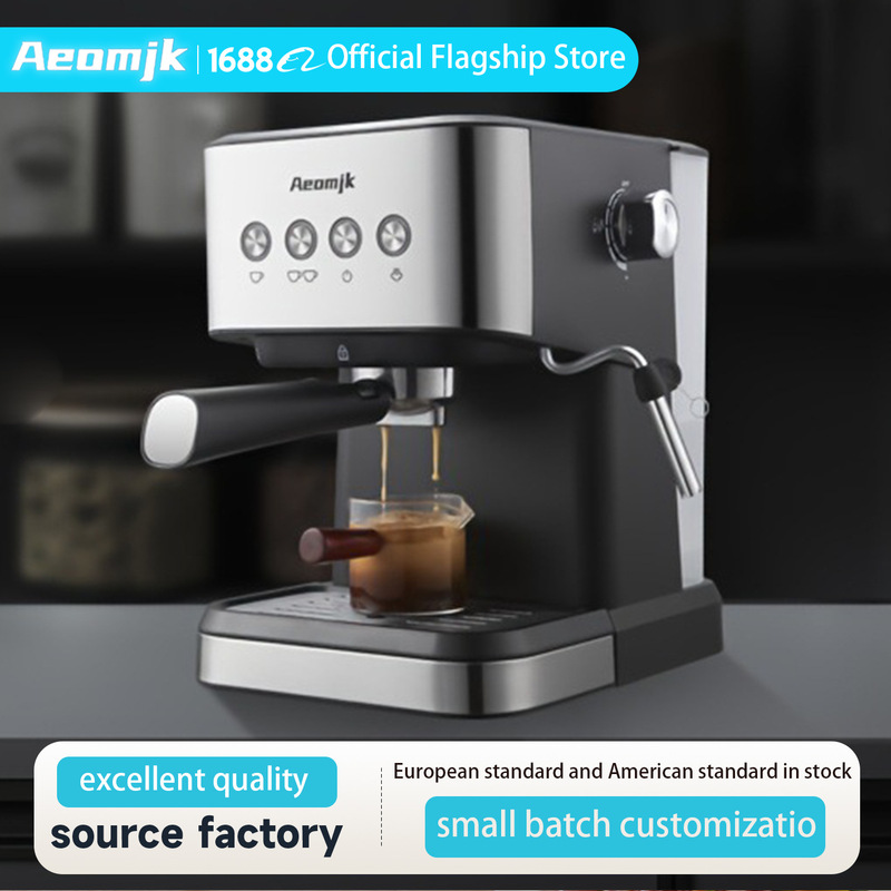 Aeomjk Us/Eu/Au/Uk/Italian Semi-Automatic Espresso High-Pressure Extraction Steam Coffee Machine 110V