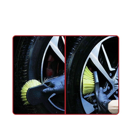 Long-haired brush, hard rubber tire brush, nylon brush tire car beauty tool, cleaning car floor mat brush