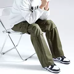 Trendy Casual Sweatpants for Men – Loungewear Drawstring Lounge Pants, Solid Color, Loose Fit, Spring & Fall Fashion