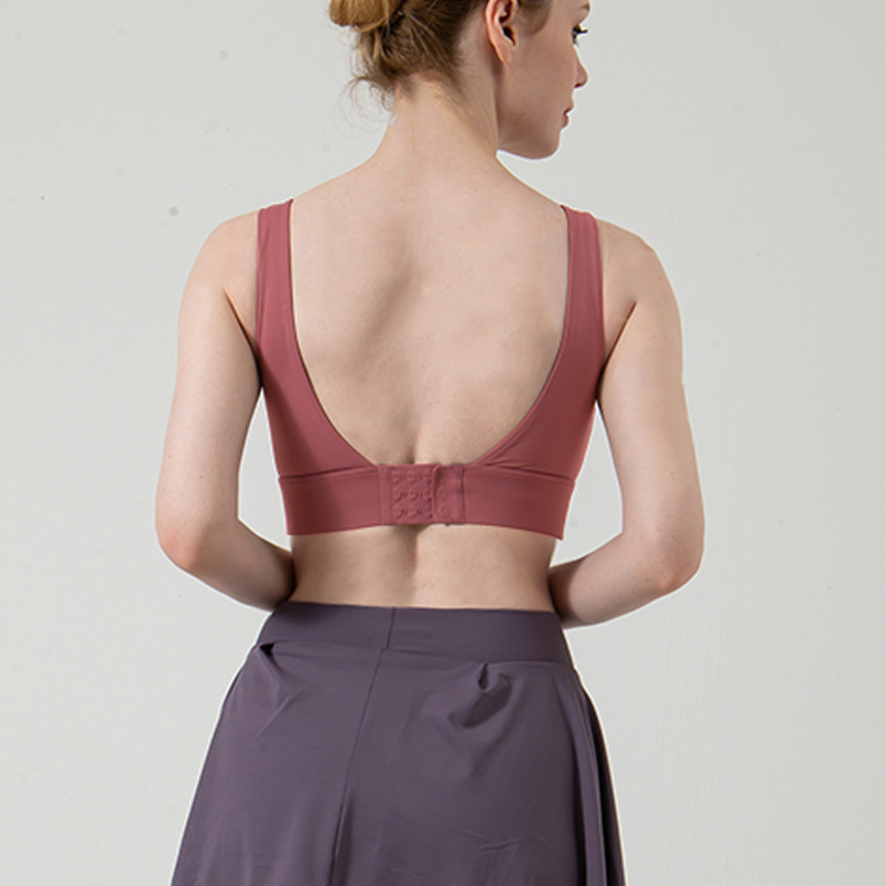 健身女孩防震聚拢运动内衣收副乳跑步定型薄透气背心外穿瑜伽文胸