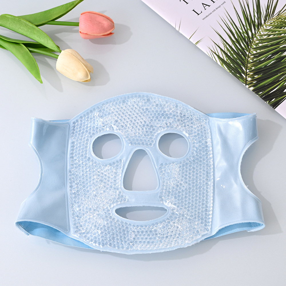Máscara de hielo, máscara de hielo, máscara de ojos, bolsa de hielo, máscara facial, artefacto de recuperación posoperatoria, compresa caliente, enfriamiento facial completo, máscara facial súper suave