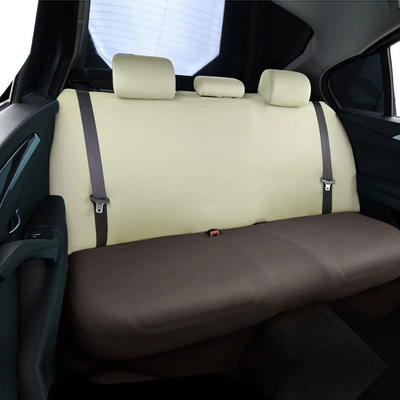 Headrest Split Cover, Universal seat cover - rear-backrest-cover-beige-one-size-fits-all
