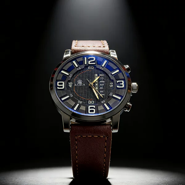 Cross-Border Popular Men's Watch, Niche Forest-Style High-Appearance Student Watch, Men's Personalized Casual Leather Strap Quartz Watch