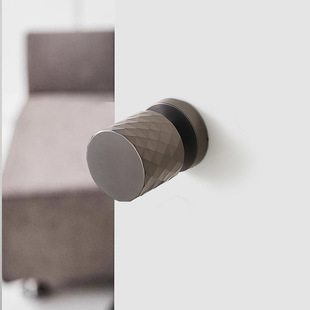 Pago Profile Aluminum CNC Engraved Invisible Door Single-sided Door Lock Light Luxury Background Wall Copper Brushed Door Lock Dark Door Handle
