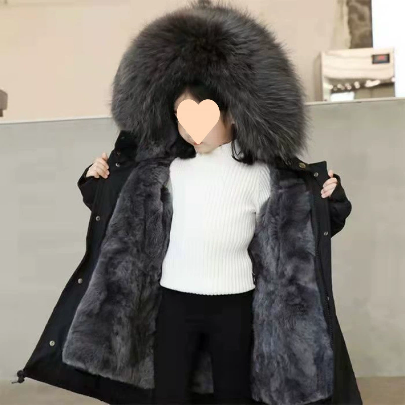 Warm children's removable down jacket for men and women