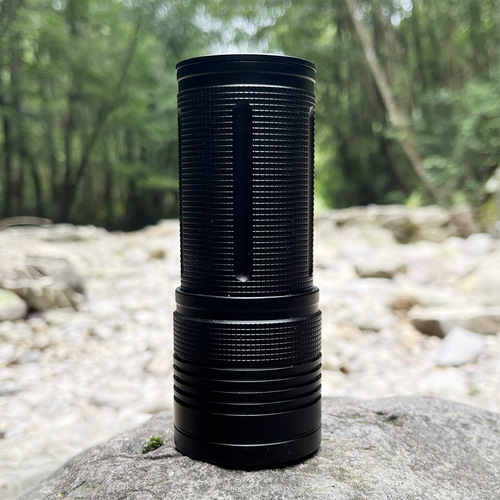 White laser chip strong light flashlight outdoor ultra-bright long-range charging portable multi-functional small steel cannon mini home