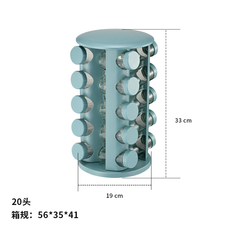 Estante de condimento redondo de color natural cocina multifuncional tanque de condimento giratorio utensilios de cocina para el hogar estante de condimento al por mayor