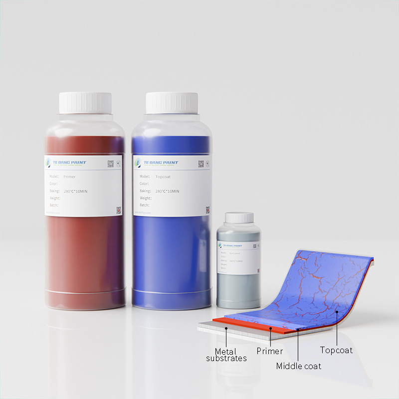 蓝色裂纹陶瓷不粘涂料高光泽耐高温强耐磨易清洁不含氟食品级