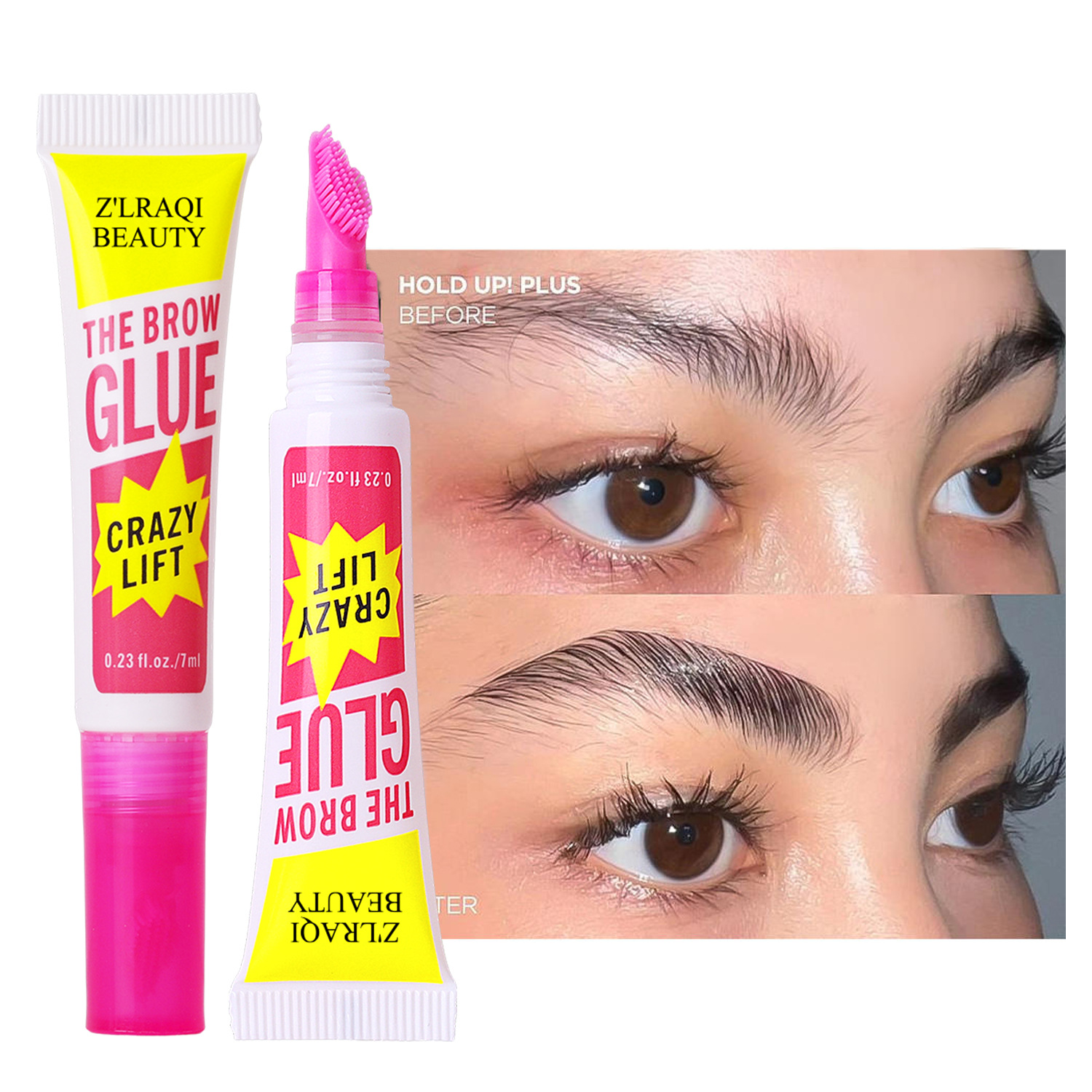 Z'LRAQI BEAUTY Cross-Border Styling Eyebrow Glue Special Brush Head Actualized Waterproof Anti-Sudor Eyebrow Raincoat Durable image 3