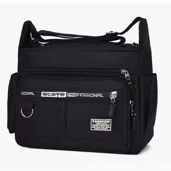 New Shoulder Bag Nylon Cloth Large Capacity Street Stall Hot Selling Crossbody Bag Business Casual Bag Men's Mobile Phone Bag Wholesale