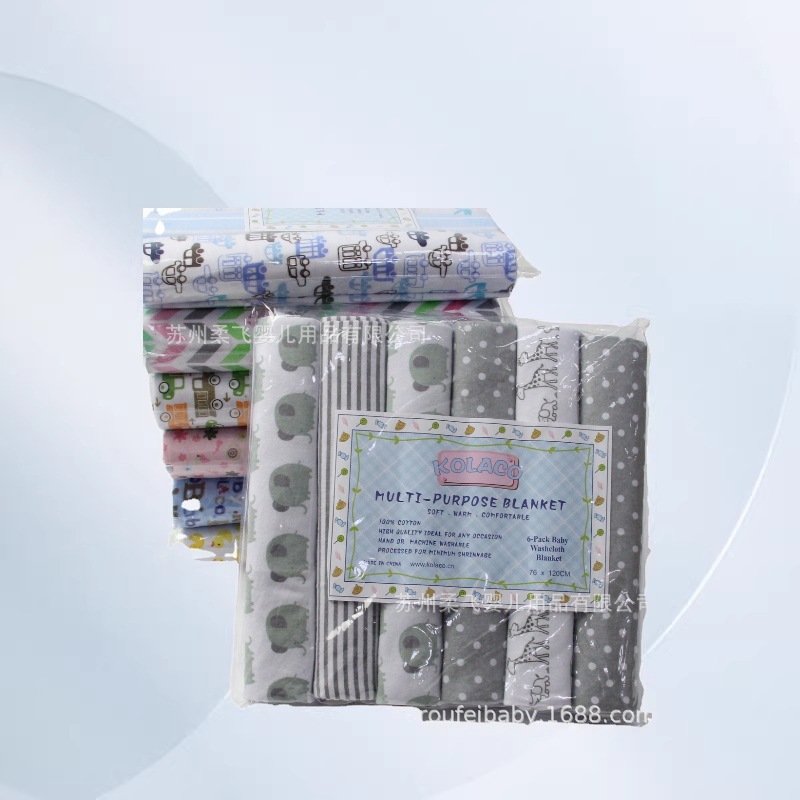 KOLACO baby cotton swaddling flannel cotton blanket baby blanket SwaddleMe fleece wrap towel