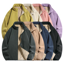 新款秋冬季情侣款奥粒绒外套羊羔绒男款抓绒衣女款上衣加厚防寒