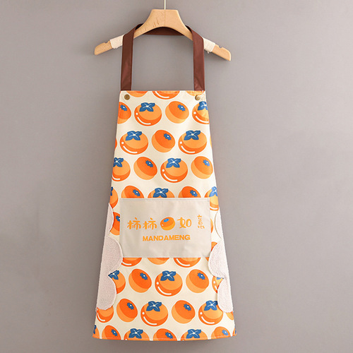New Style Apron Household Waterproof Oil-Proof Cover Jacket for Women Creative Kitchen Cleaning Household Anti-Dirt Wipe-able Durable Apron Waist