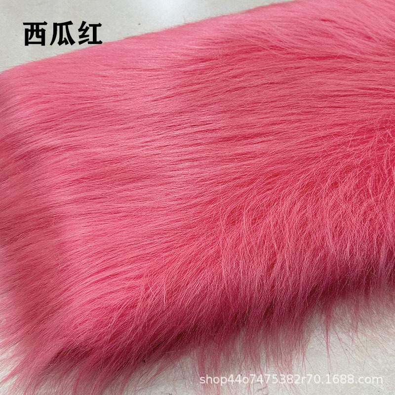 12 ''plush tela DIY caída de piel artificial de piel simulación de piel muñeca pelo bestia traje de piel larga tela de piel