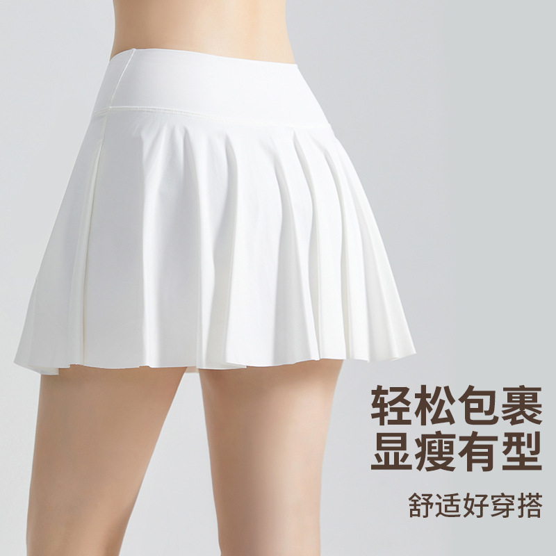 Wiman nuevo yoga falda corta bolsillo delgado transpirable correr fitness falda de tenis anti-luz falda deportiva corta mujer