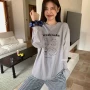 猫猫秋冬格子卡通家居服