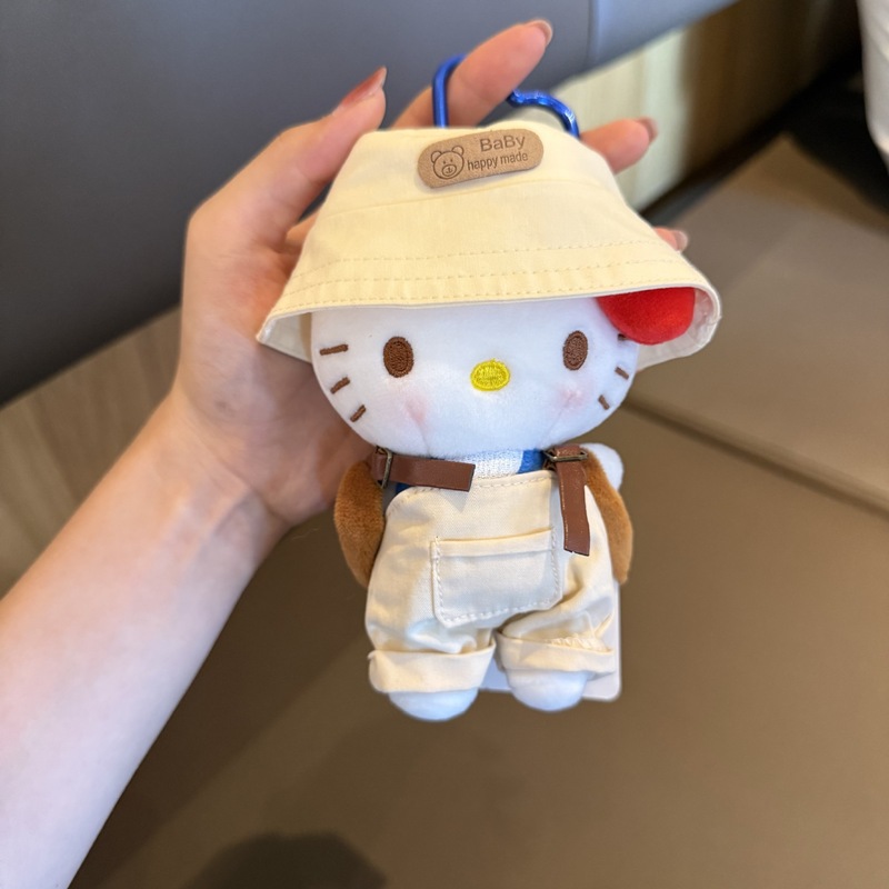 正版kt挂件HelloKitty三丽鸥毛绒公仔玩偶钥匙扣可爱包挂饰礼物|undefined