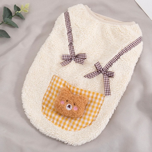 Dog Autumn and Winter Clothes Cartoon Plush Small Dog Clothes Bichon Frize Corgi Cat Teddy Pet Clothes Wholesale