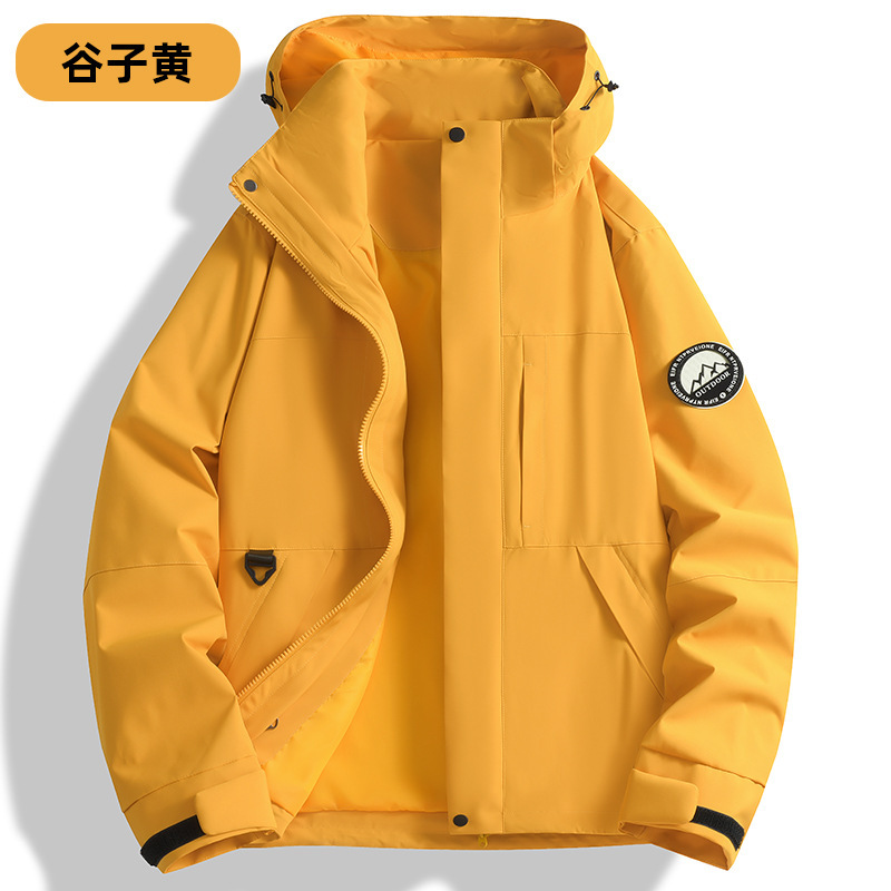 秋冬季冲锋衣防风防水三合一外套可拆卸羽绒内胆登山服定制LOGO字|undefined