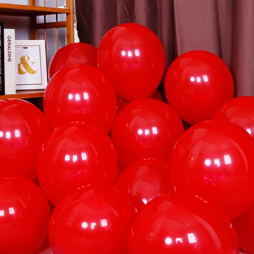 Balloon arrangement scene decoration opening red wedding arch 10-inch round color Christmas balloons 100 pieces