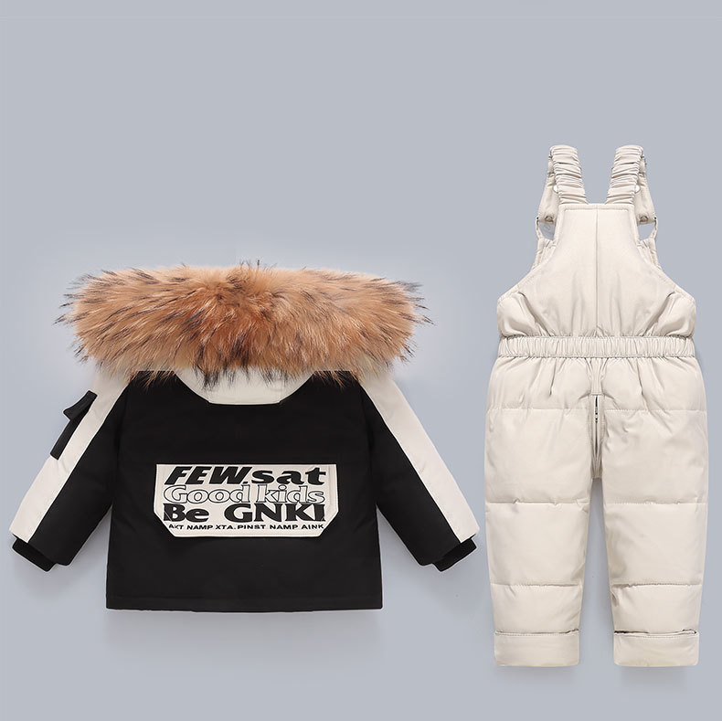 Piumino per bambini 2025, neonato, 1-5 anni, ragazzi e ragazze, nuovo set invernale in due pezzi, top + tuta_voghion.com