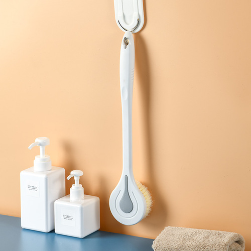 Bath brush, bath artifact, soft-bristled long-handled bath brush, back rub, back brush, mud, no need for help, body rub towel