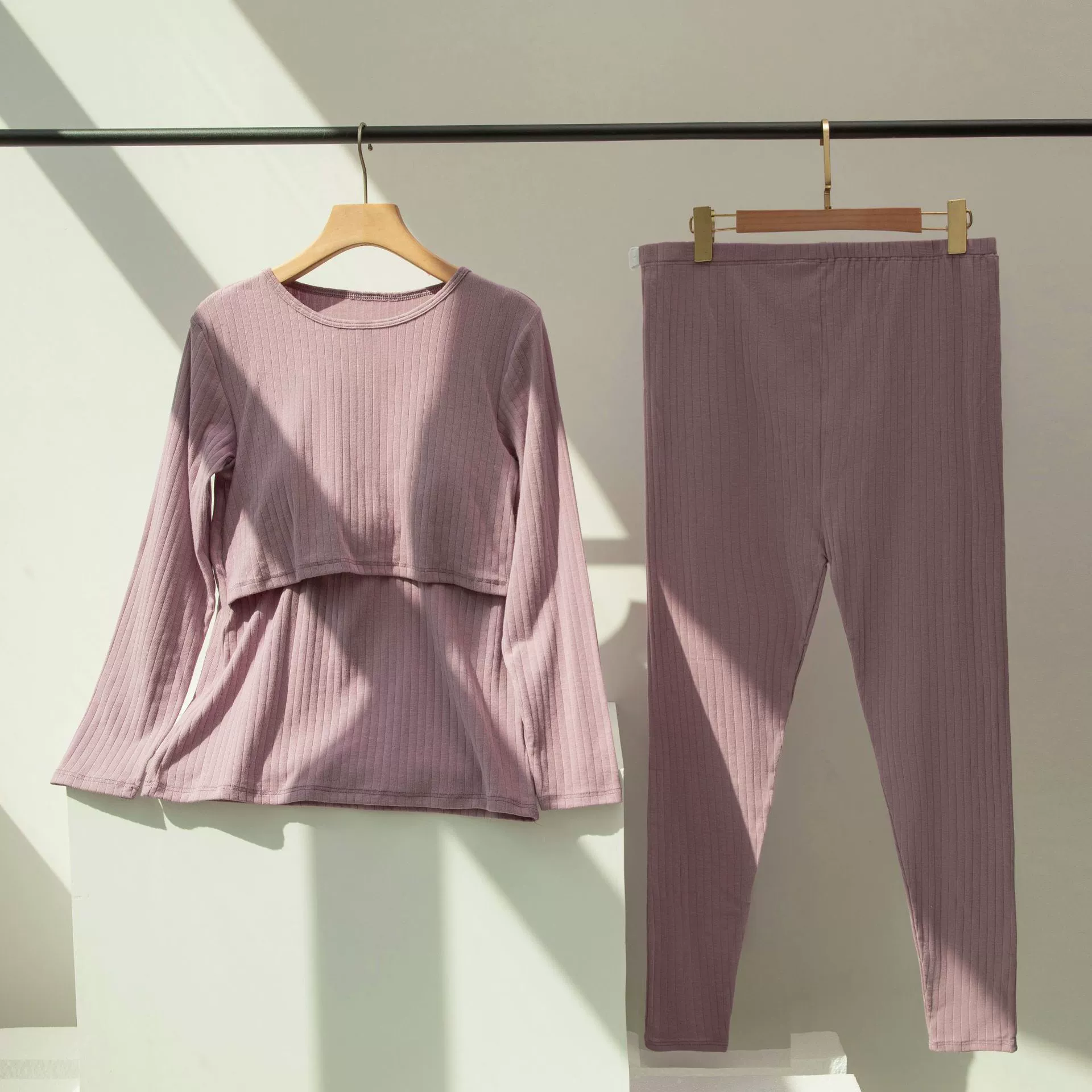 Хлопковая подтяжка с ямой, бюстгальтер для грудного вскармливания, Модная мама больших размеров, Повседневный корейский стиль, домашняя одежда для грудного вскармливания, костюм