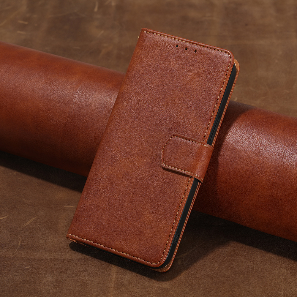 适用纯色三星M52 5G支架手机皮套三星M13插卡S24 FE翻盖手机壳