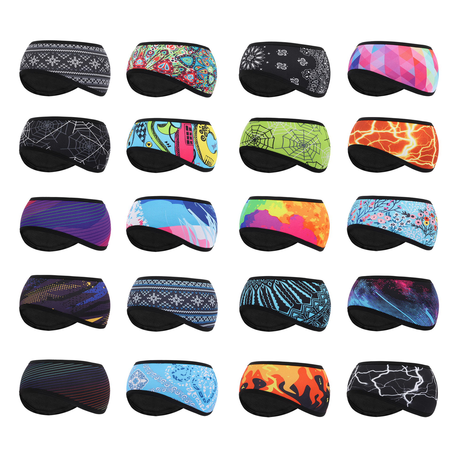 Autumn and Winter Cold-proof Warm Fleece Ear Protection Headband for Men and Women Outdoor Sports Riding Turban Ski Windproof Ski Hair Band