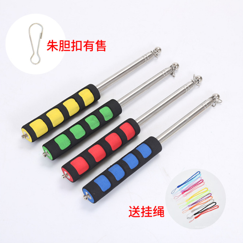 Whip guide flagpole stainless steel hand telescopic command pole 1.2 meters 1.4 meters 1.6 meters 2 meters various specifications