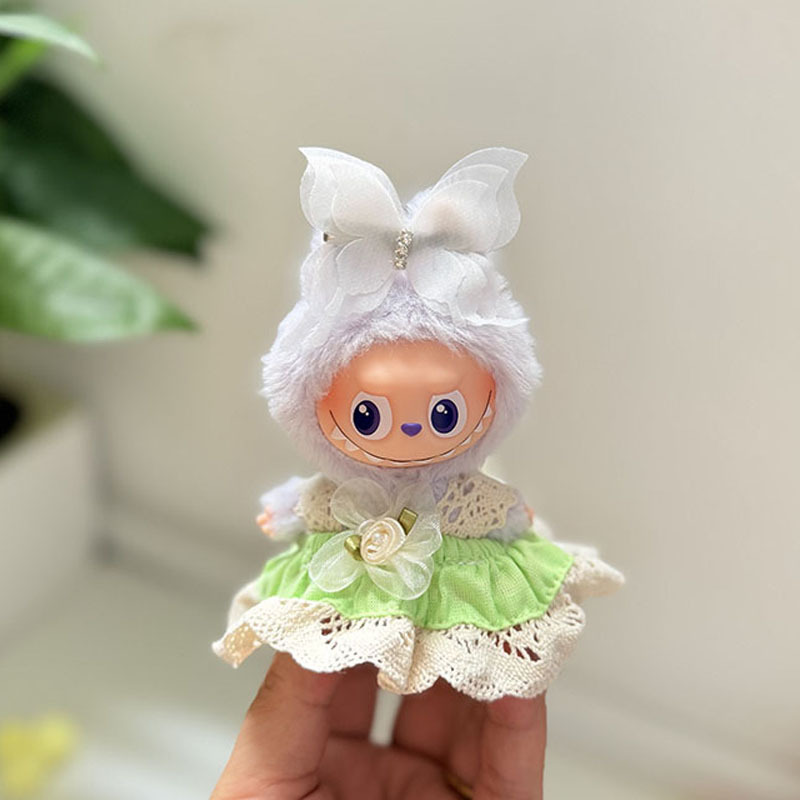 迷你版4.0LABUBU搪胶脸毛绒盲盒玩偶衣服圣诞套装小鼻嘎心底密码|undefined