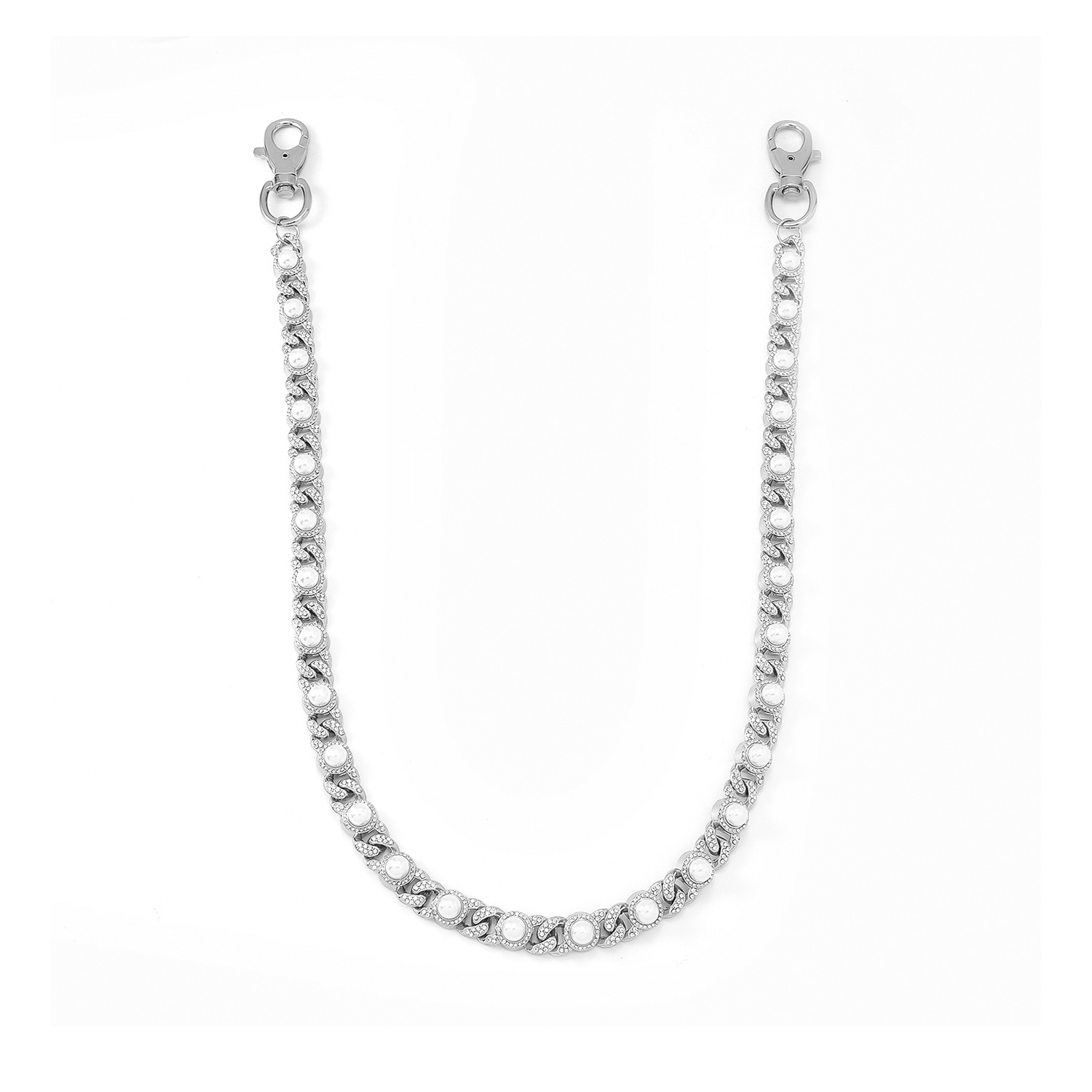 Legierung Diamant Rundkette Mit Perlen Akzenten Für Herren_voghion.com