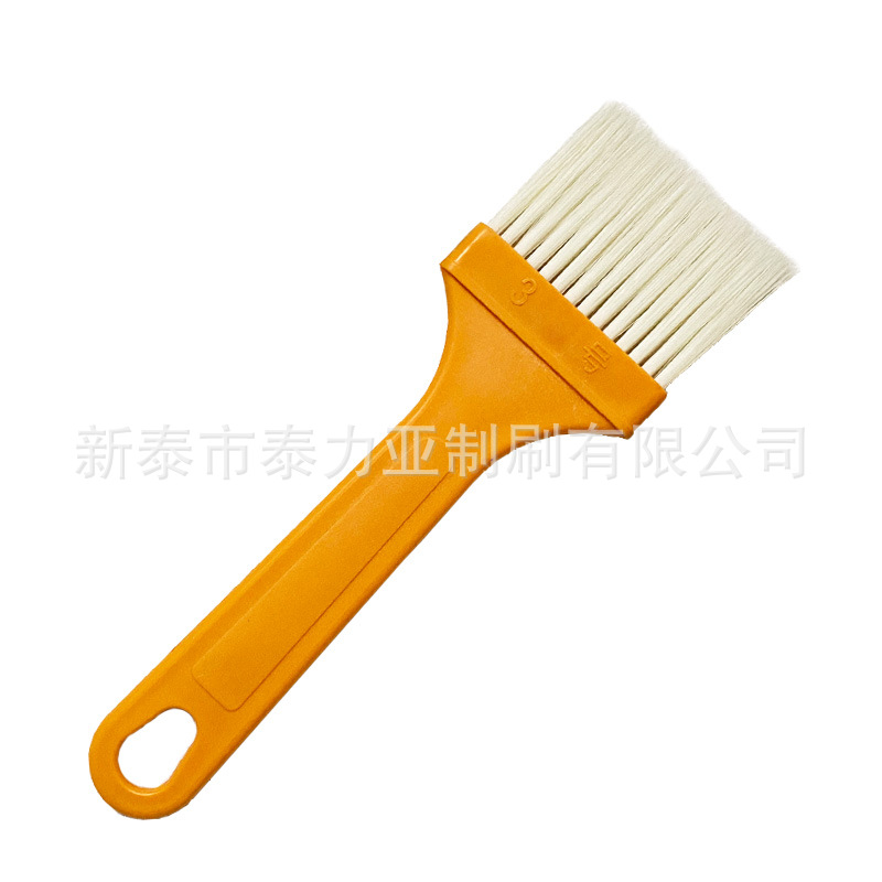 Mango Delgado amarillo cepillo de placa de plástico resistente a altas temperaturas cepillo de barbacoa cepillo de aceite doméstico cepillo de pintura industrial cepillo de limpieza sin pelusa