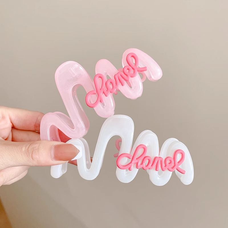 Clip de tiburón clip de pelo en forma de onda clip de plástico grande color de la jalea hacia atrás la cabeza clip de pelo tocado