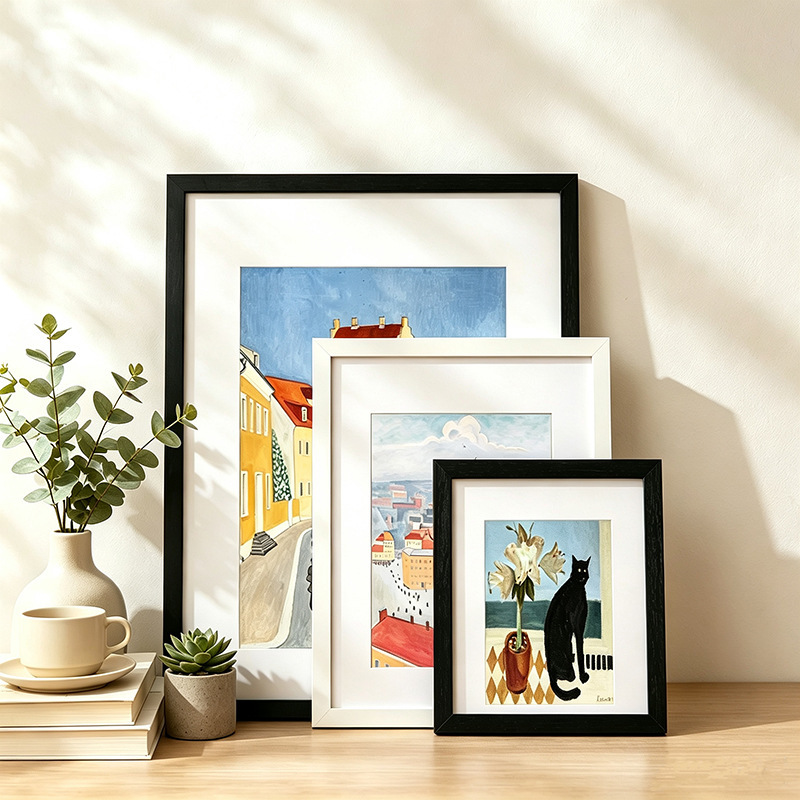 Wooden A4 picture frame empty frame wholesale picture frame empty frame A3 416inch wall-mounted picture frame large size wall-mounted puzzle frame