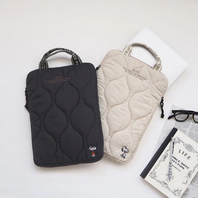 Japanese-Style New Style Cartoon Laptop Bag Portable Simple Handheld iPad Bag Padded Tablet Protective Bag