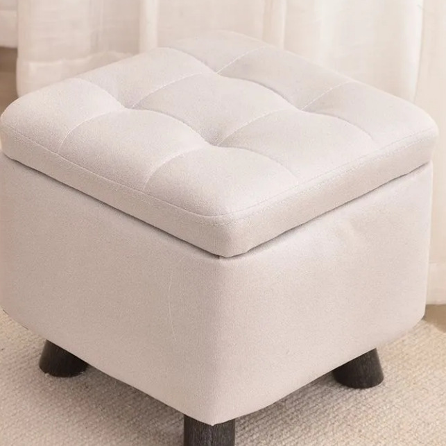 [수납스툴] 화이트 30cm