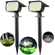 跨境专供 认证齐全折叠太阳能草坪灯户外草地景观庭院灯聚光灯