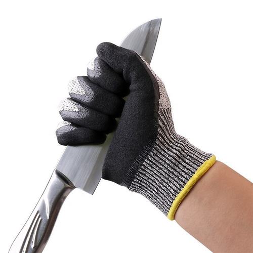 13-needle 5-level cut-resistant nitrile sanding oil-resistant, wear-resistant, waterproof, anti-static woodworking glass factory protective gloves