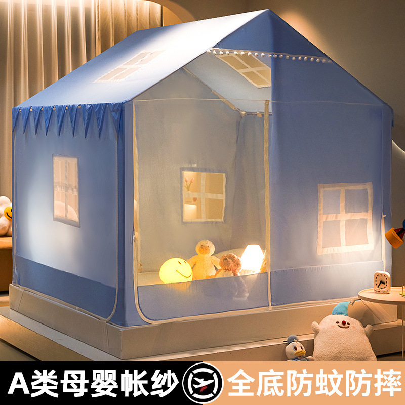 Verano nuevo tipo de casa pequeña mosquitera hogar 2024 nuevo dormitorio instalación gratuita yurta bebé niño anti-caída tienda
