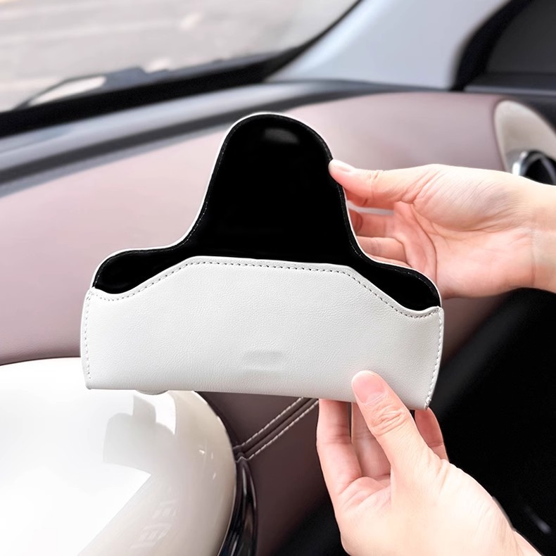 Multifunctional Car Glasses Holder Car Glasses Holder Leather Car Sun Visor Storage Box Car Sunglasses Holder Card Holder