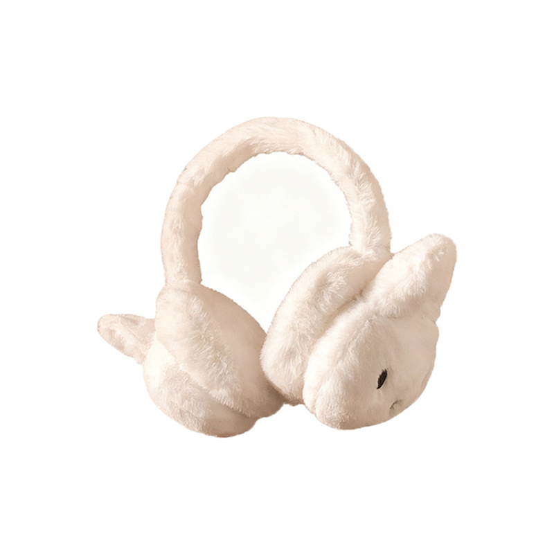 Conejo pequeño auriculares de peluche invierno protector de oídos bolsas de oídos anticongelante estudiantes de bicicleta auriculares lindos auriculares cálidos a prueba de frío
