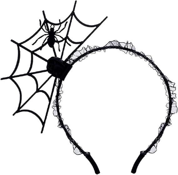 欧米の越境ハロウィンのアクセサリーの蜘蛛の網のレースのカチューシャは髪のカチューシャの個性の潮流の祝日のパーティーの頭飾りをからかいます。|undefined